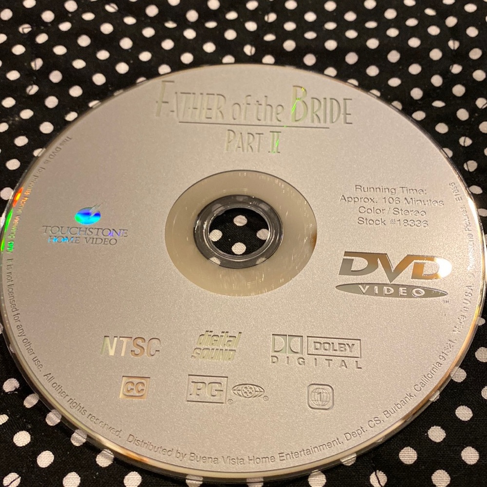 Gently used DVD Father of the Bride part two. No original case